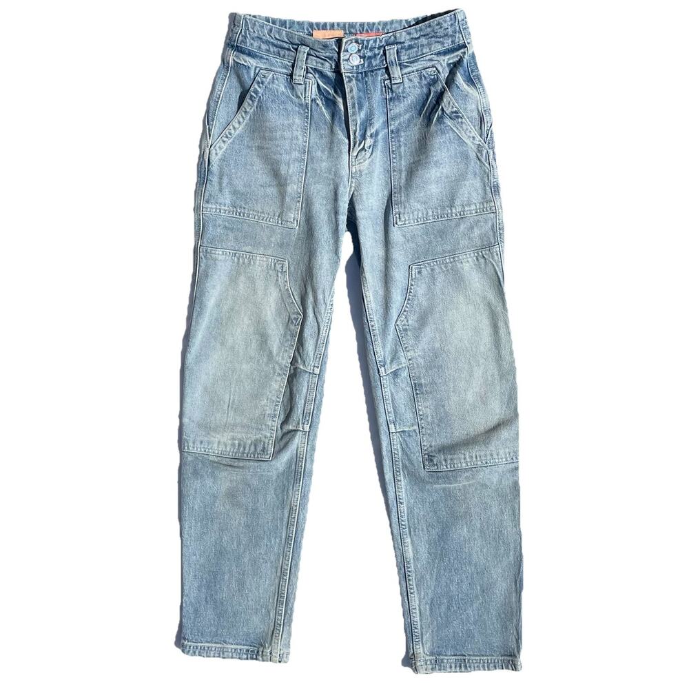 Pilcro Straight Leg Jeans in Light Wash Blue